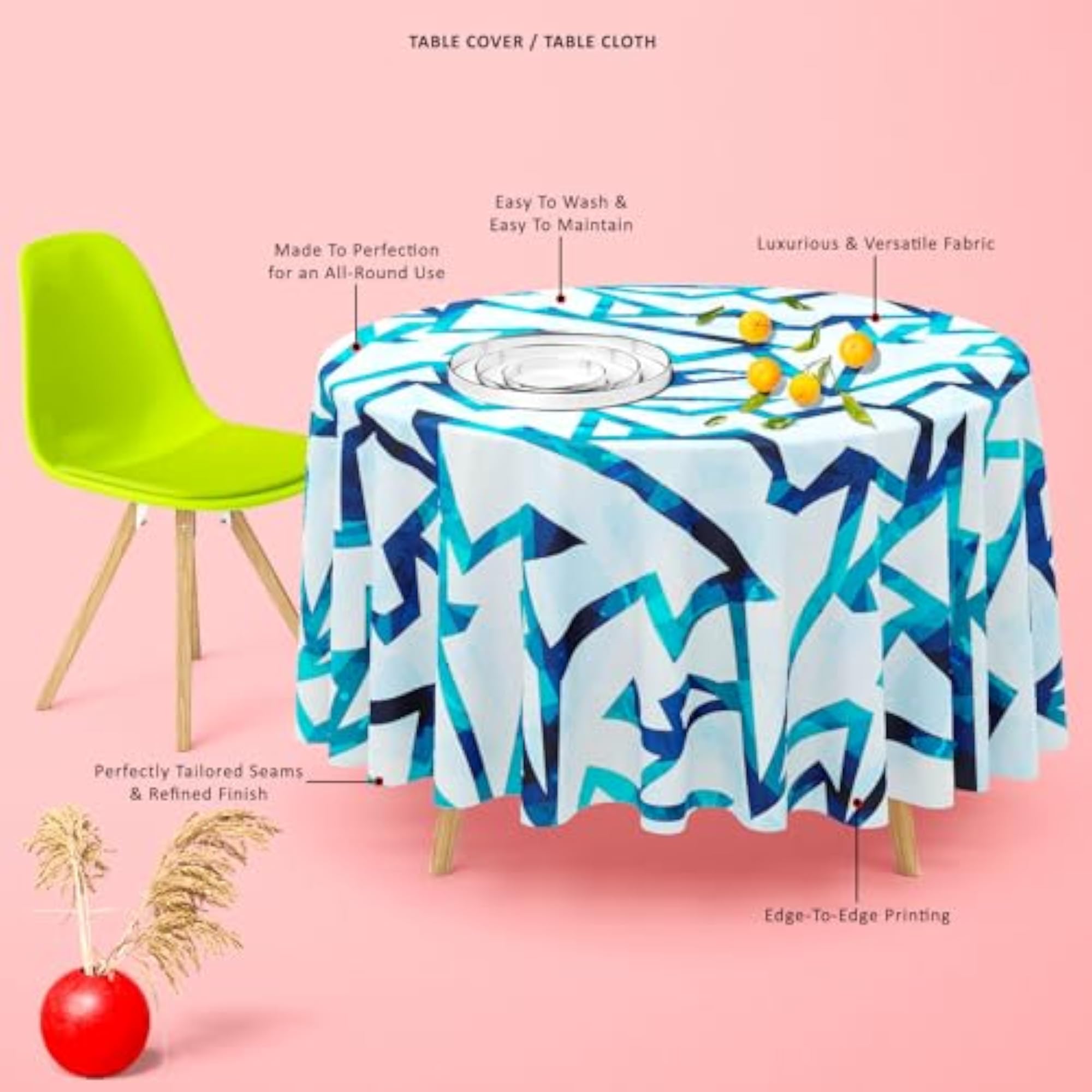 Ice Style D2 Table Cloth Cover for Dining & Center Table